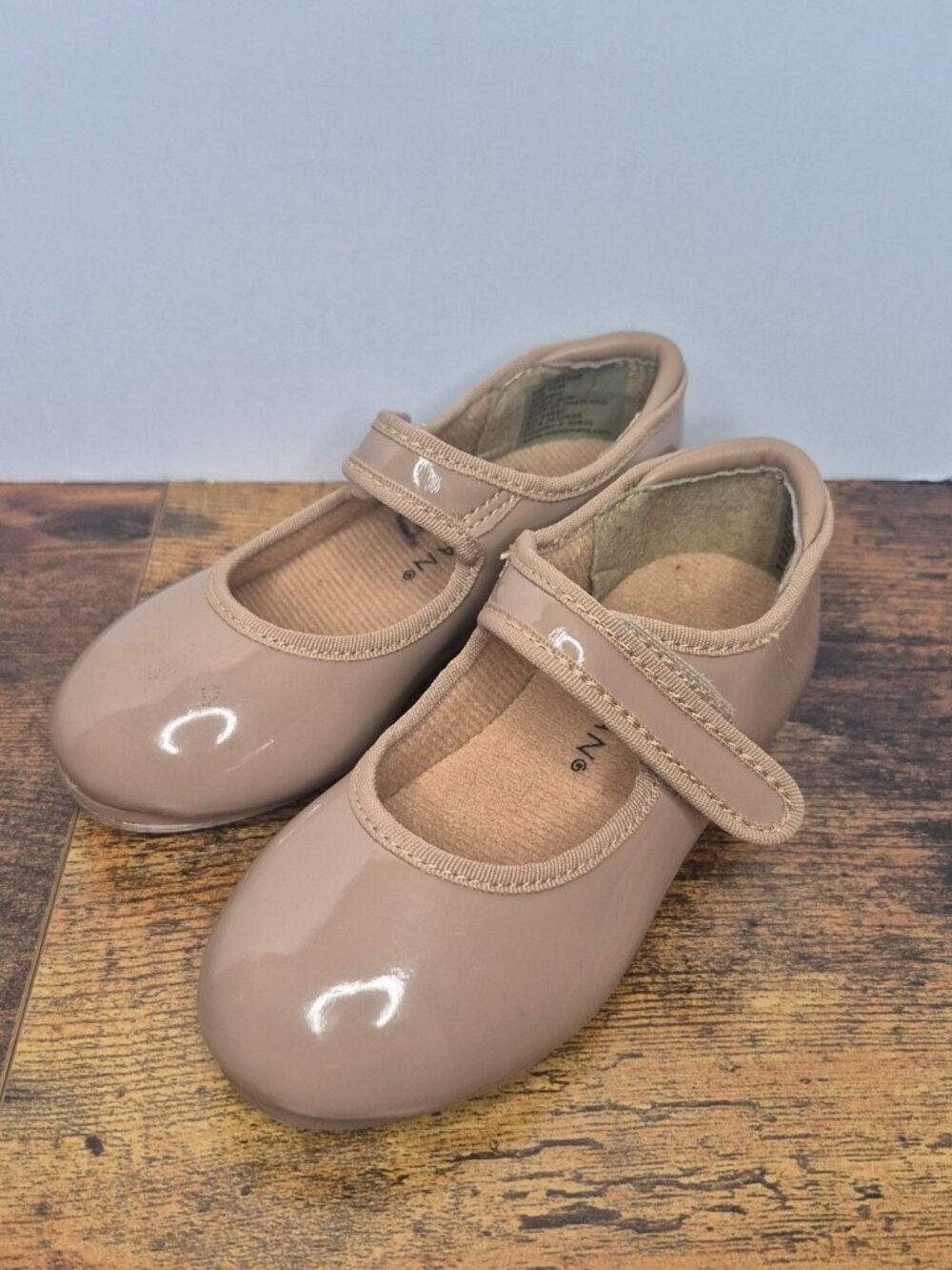 Tap Shoe Weissman Beginner Hook & Loop W2600 Child Girl 7CM Caramel beige brown